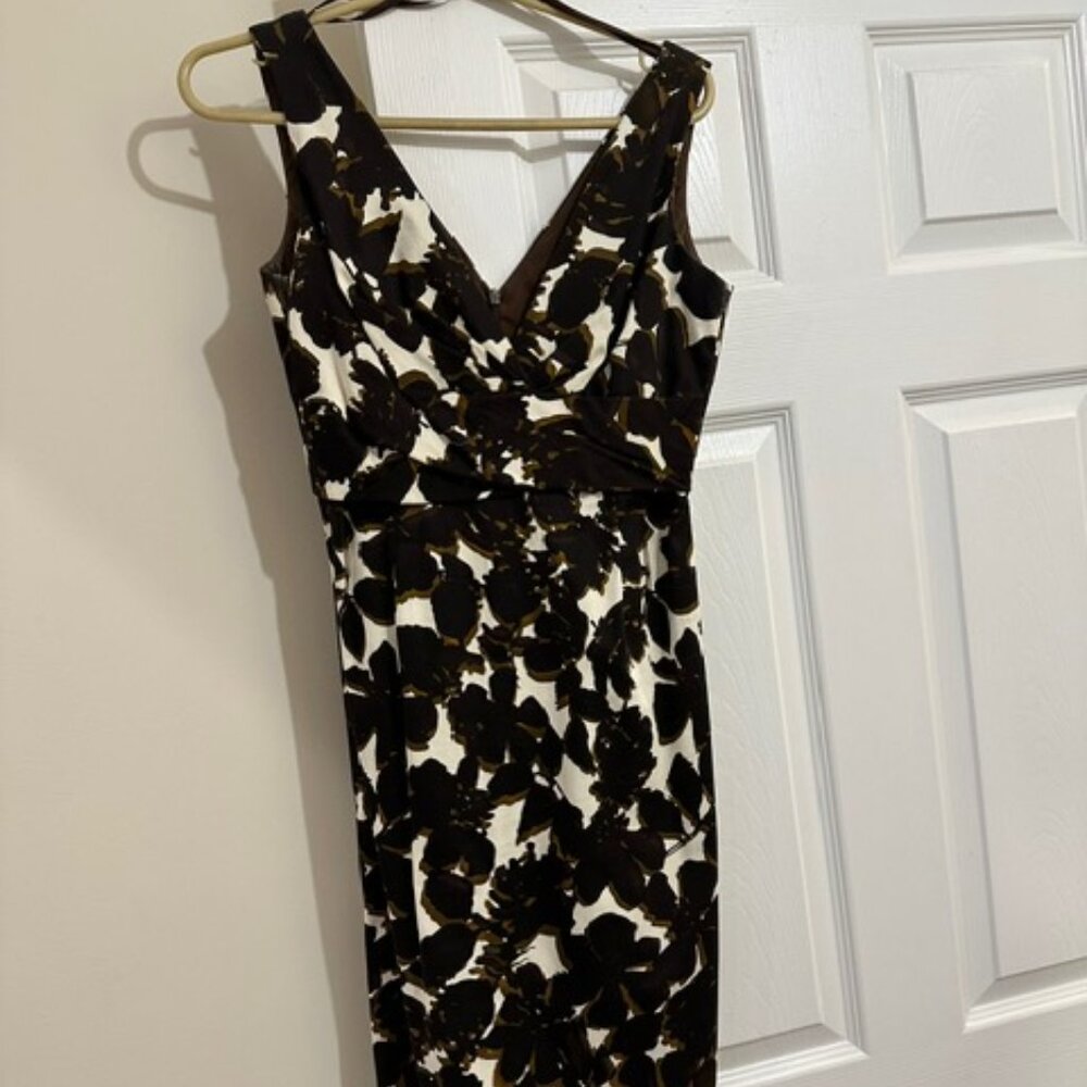 Donna Ricco- black and brown floral dress